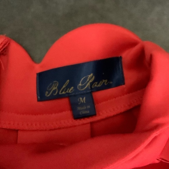 Blue Rair  Red scalloped waist tulip skirt - Picture 3 of 4